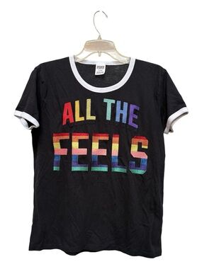Victoria's Secret PINK Rainbow "All The Feels" Tee